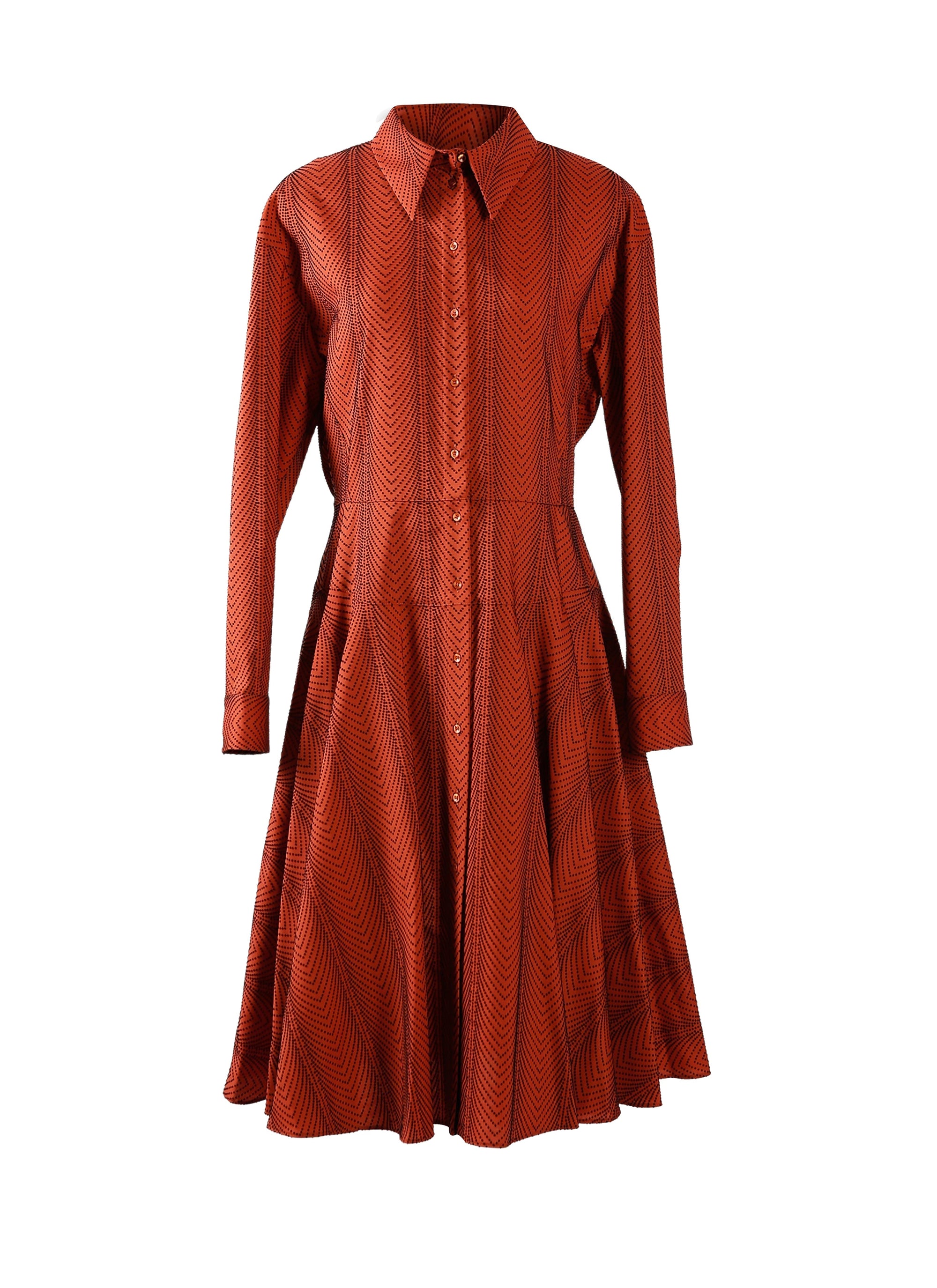 Mussola Boa dress - Dark Red