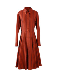 Mussola Boa wool dress - Dark red