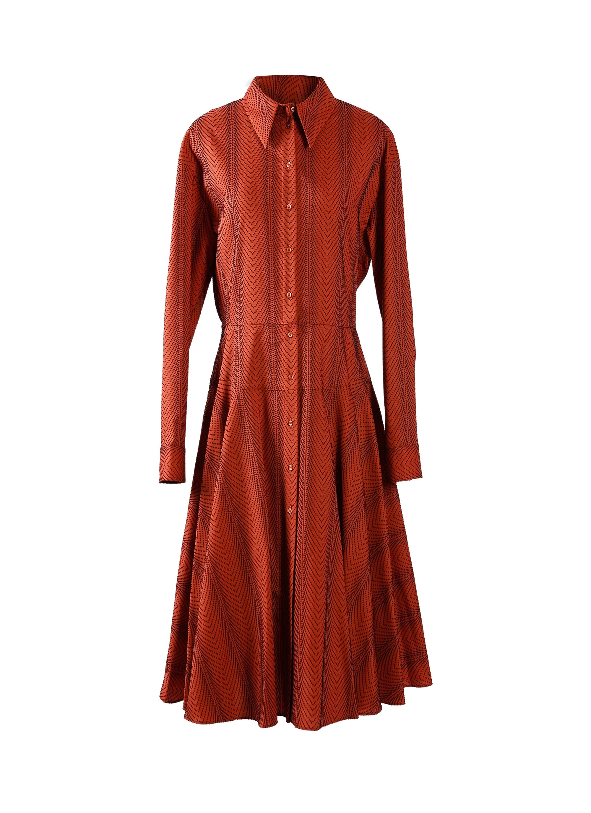 Mussola Boa wool dress - Dark red