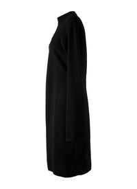 Ingenue long sleeve dress in wool - Black