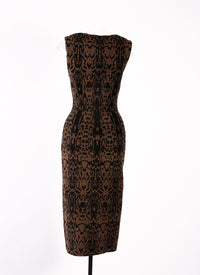Pantera sleeveless dress - Black & Brown