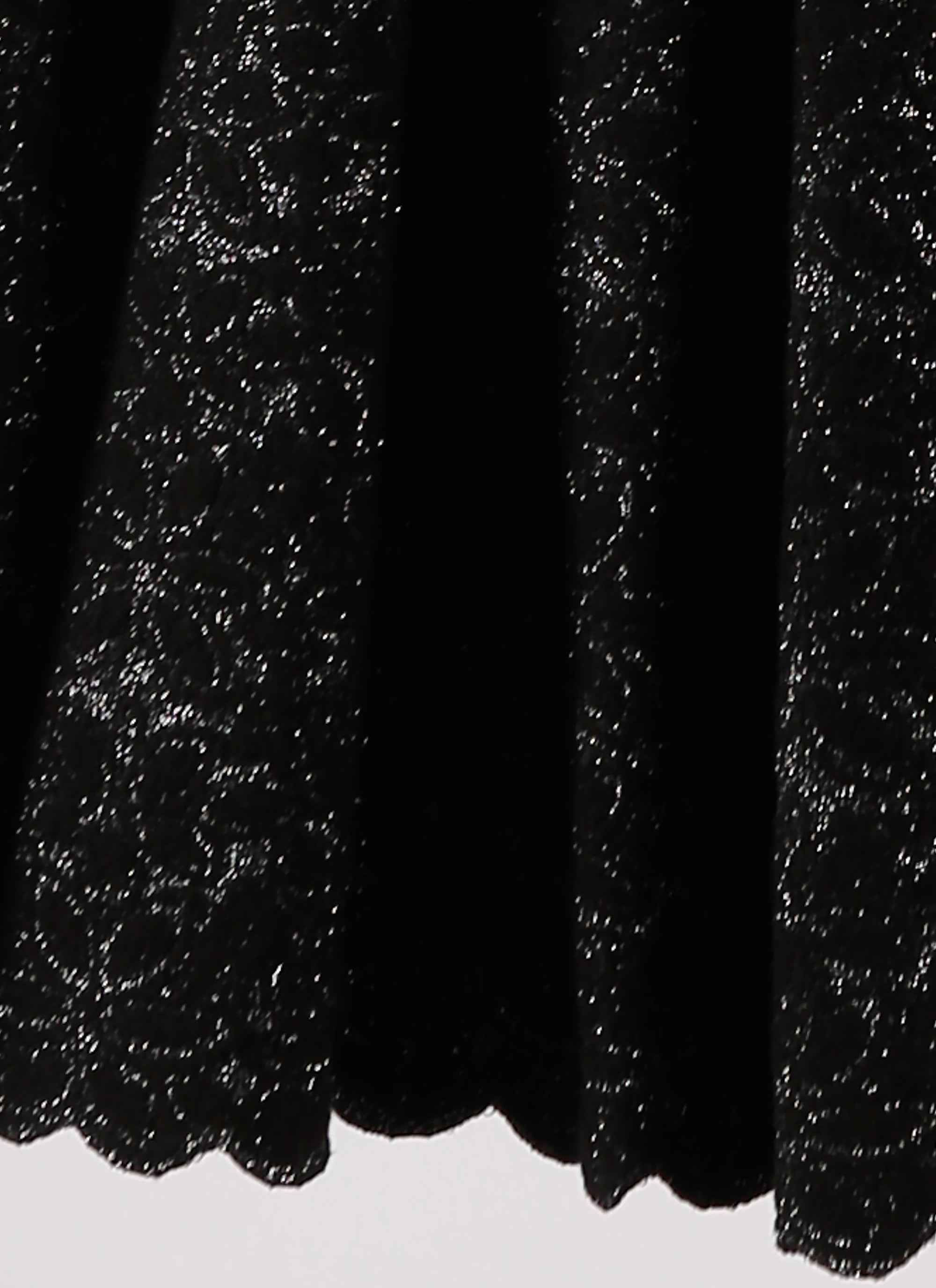 Patio sleeveless mesh dress with closed collar - Black & Silver
