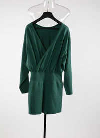 Supreme long-sleeved jumpsuit in wool - Empire Green