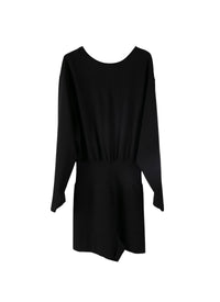 Supreme wool long-sleeved jumpsuit - Black