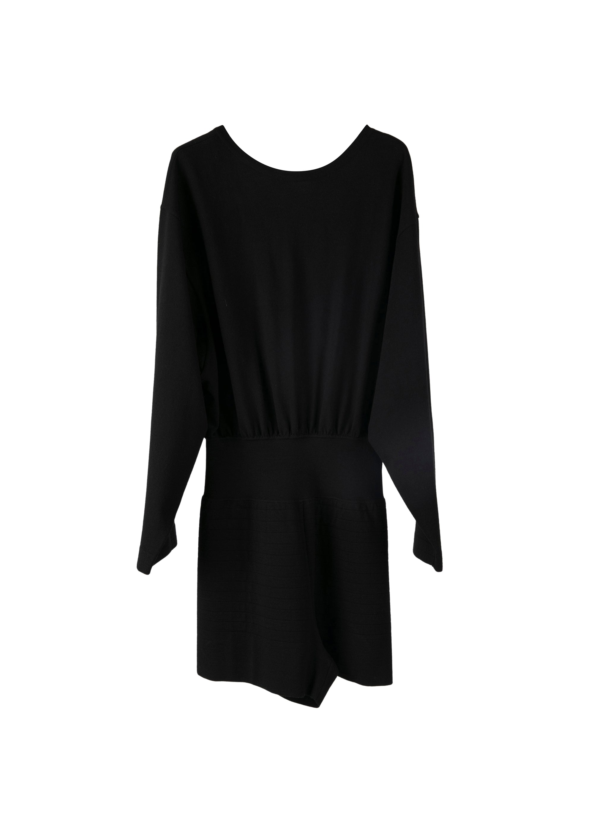 Supreme wool long-sleeved jumpsuit - Black