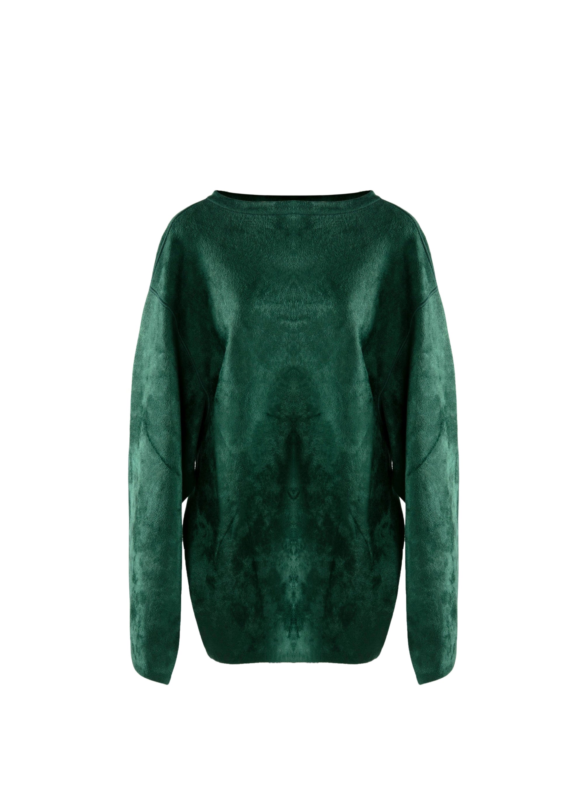 Long sleeve jumper in iconic velvet - Empire Green