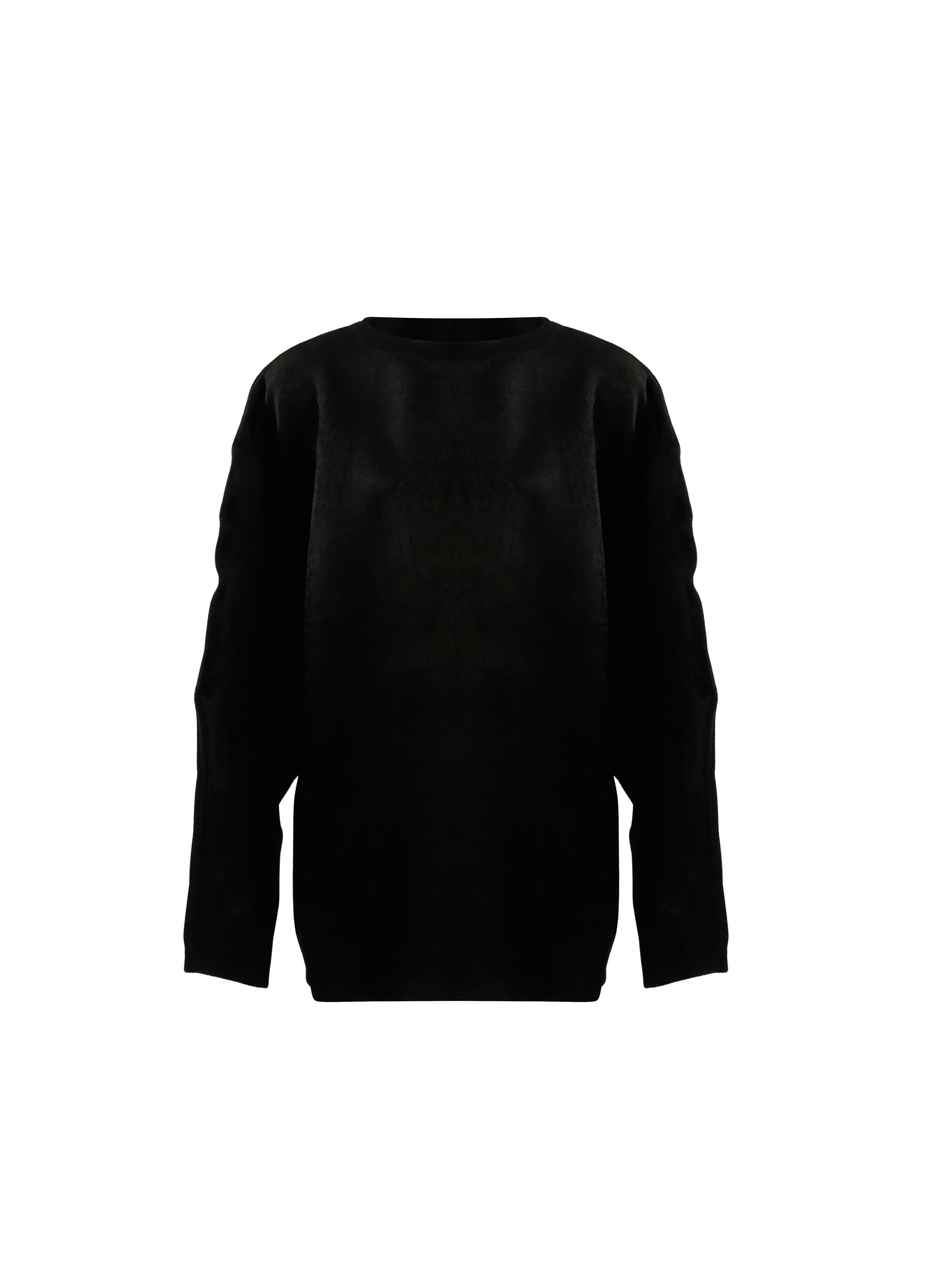 Iconic velvet long sleeve jumper - Black