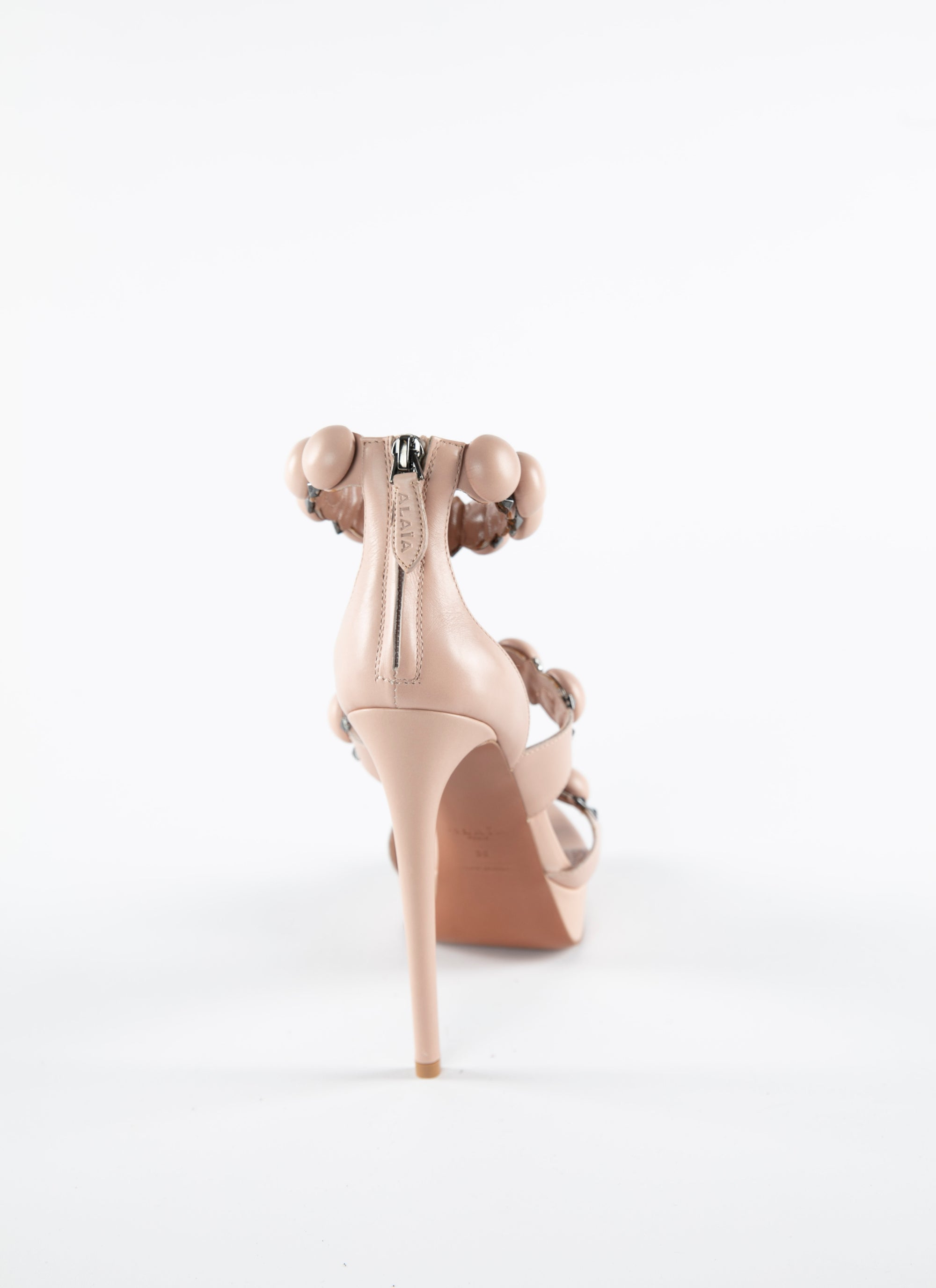 Bombe 135 platform sandals in leather - Nude