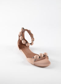 Bombe flat sandals in leather - Nude