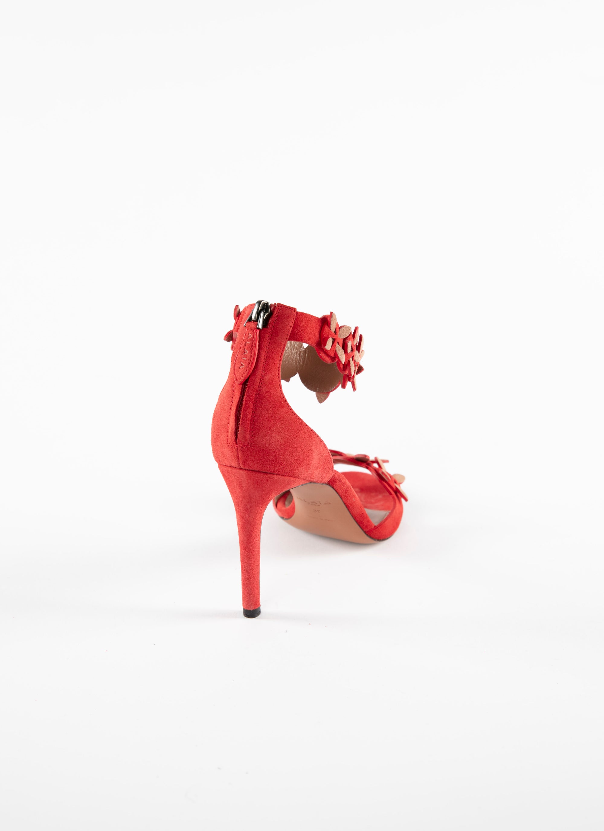 90 flower strap sandals in leather - Multicolour