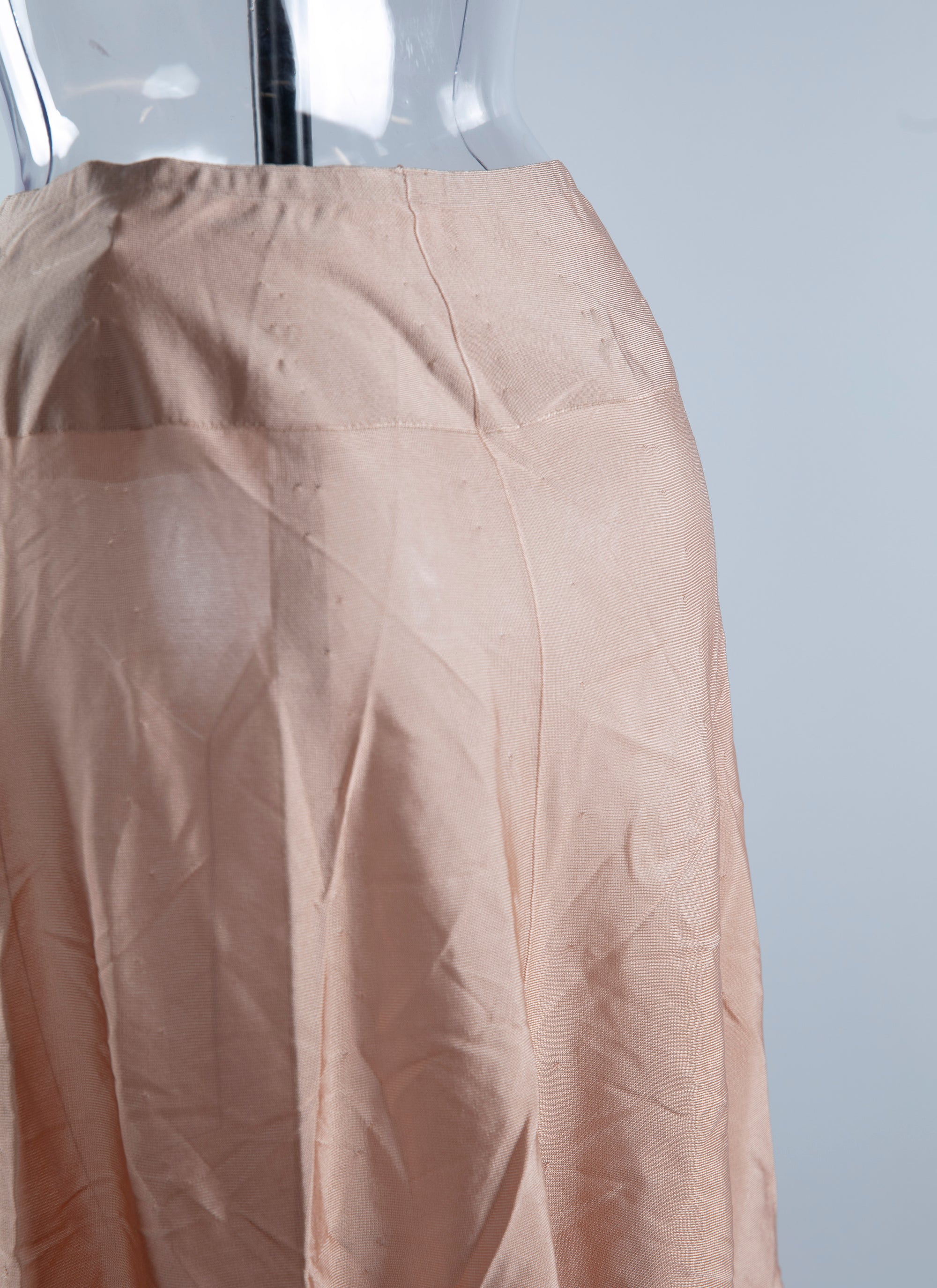 Plain mid-length skirt with details - Flesh Pink