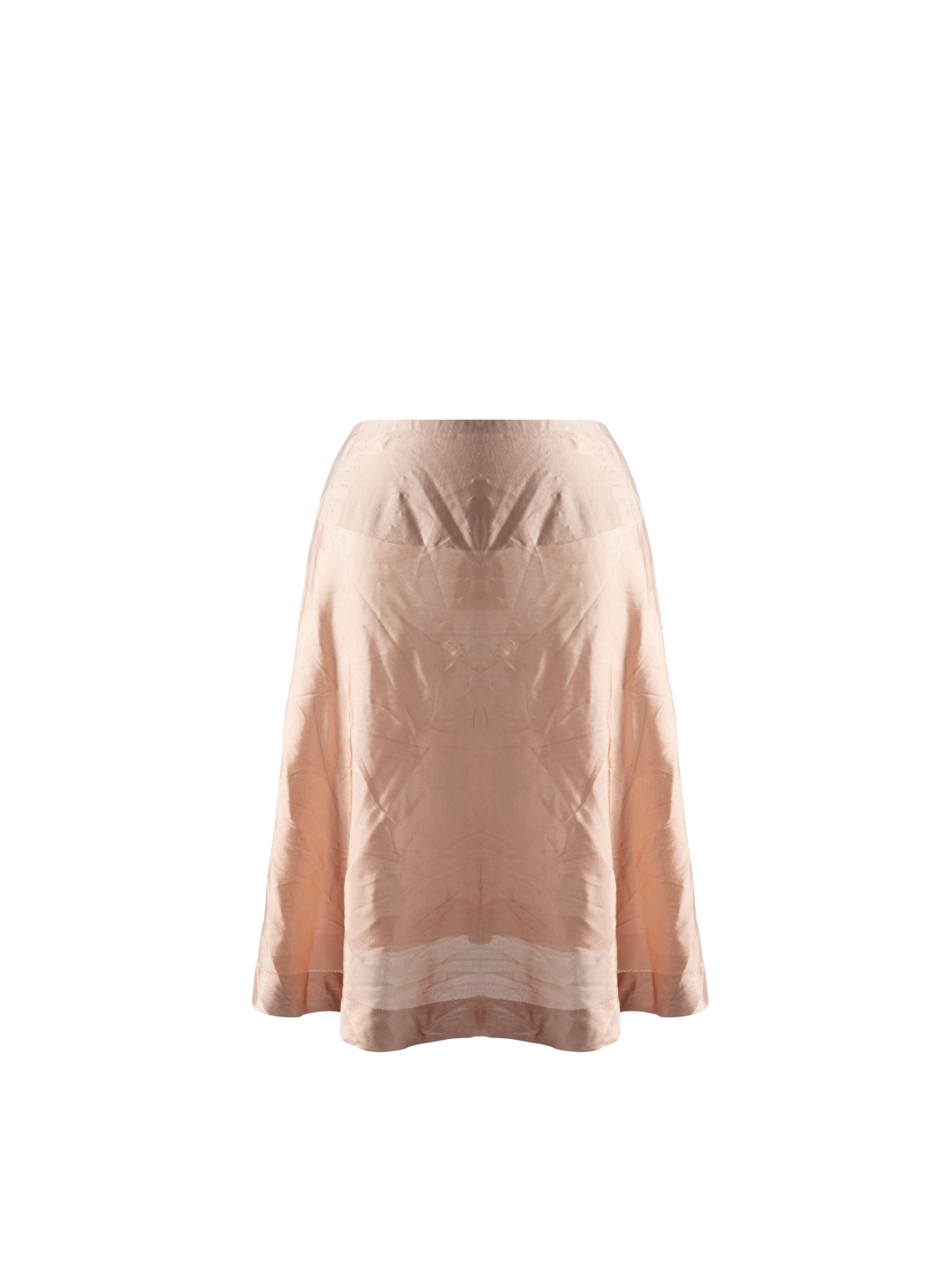 Plain mid-length skirt with details - Flesh Pink