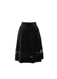 Short knitted Mansart skirt - Black intense