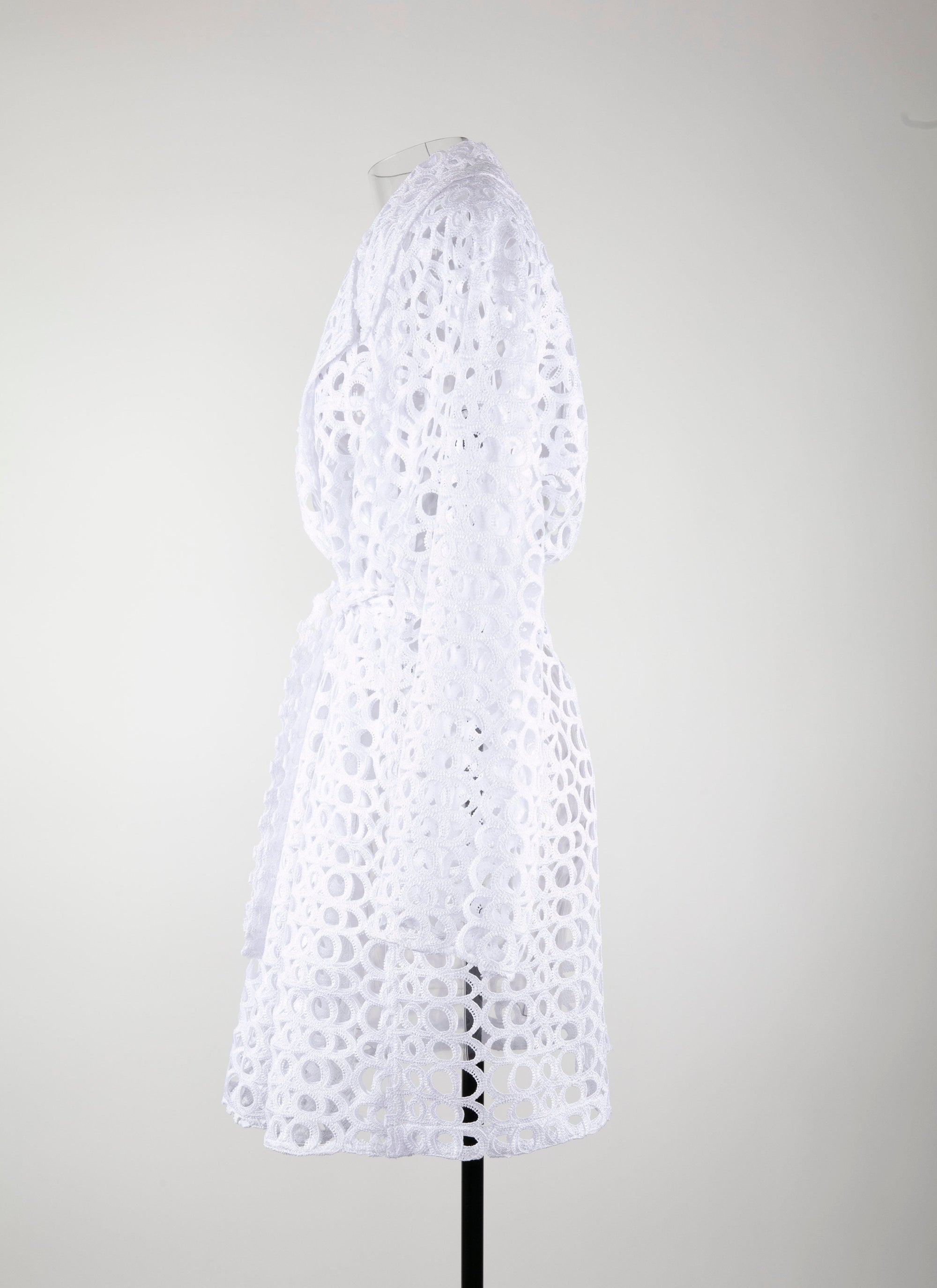 Baroque effect trench coat - White
