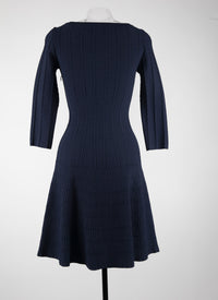 3/4-sleeve Pagoda knitted dress - Night