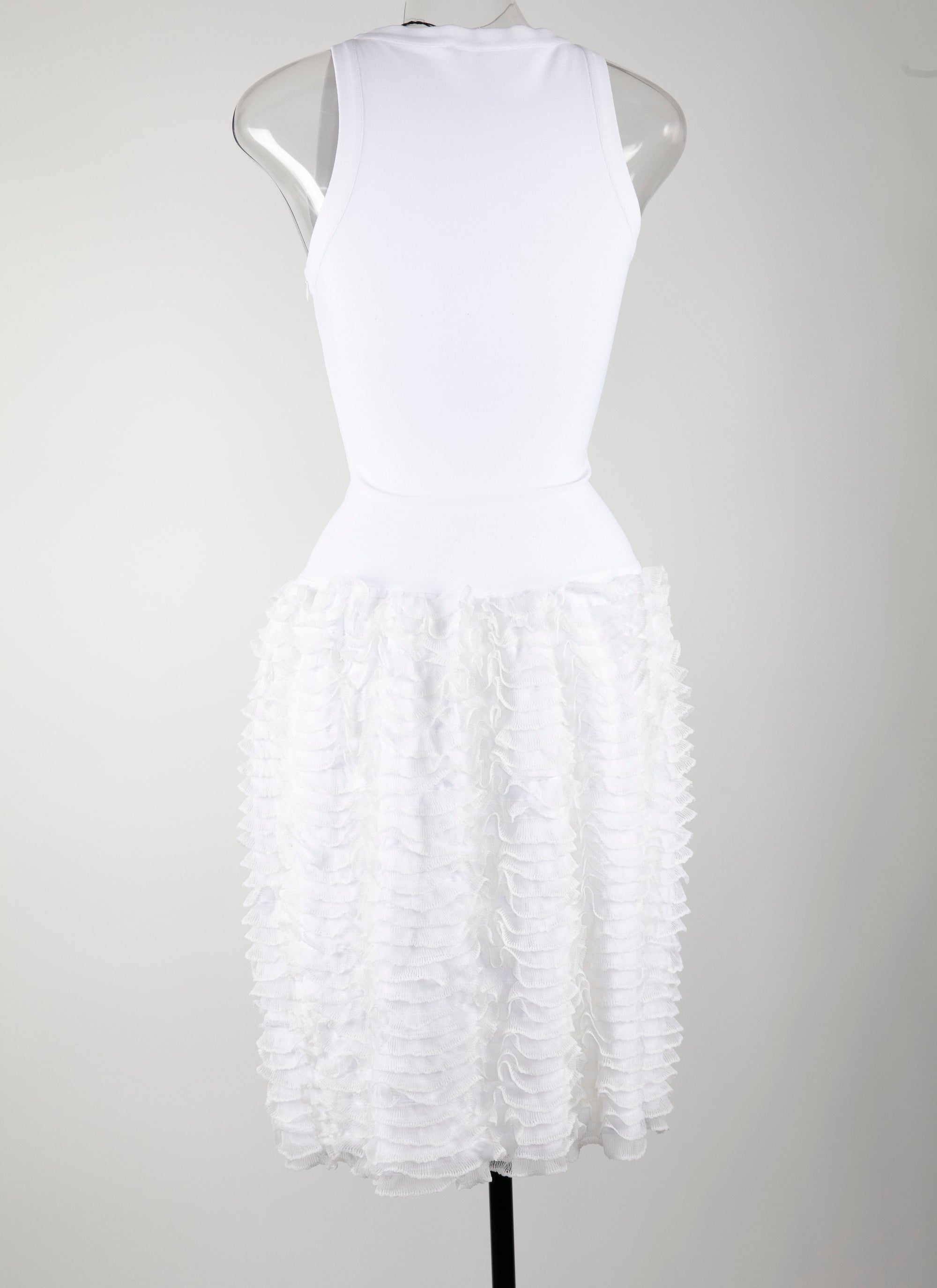 Houpette sleeveless dress - White