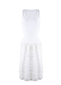 Houpette sleeveless dress - White