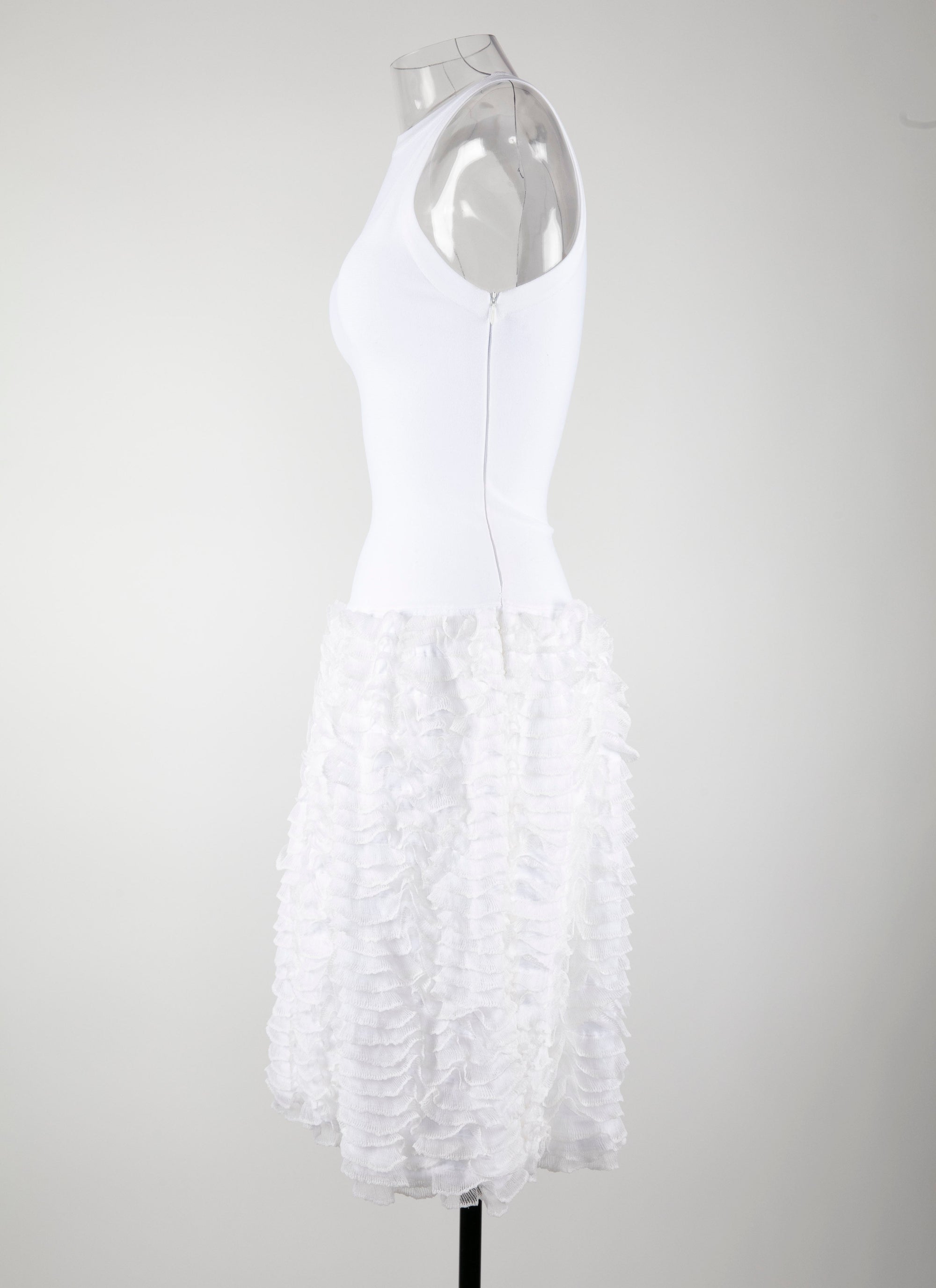 Houpette sleeveless dress - White