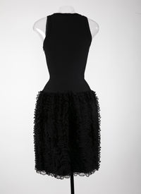 Robe sans manches Houpette - Noir