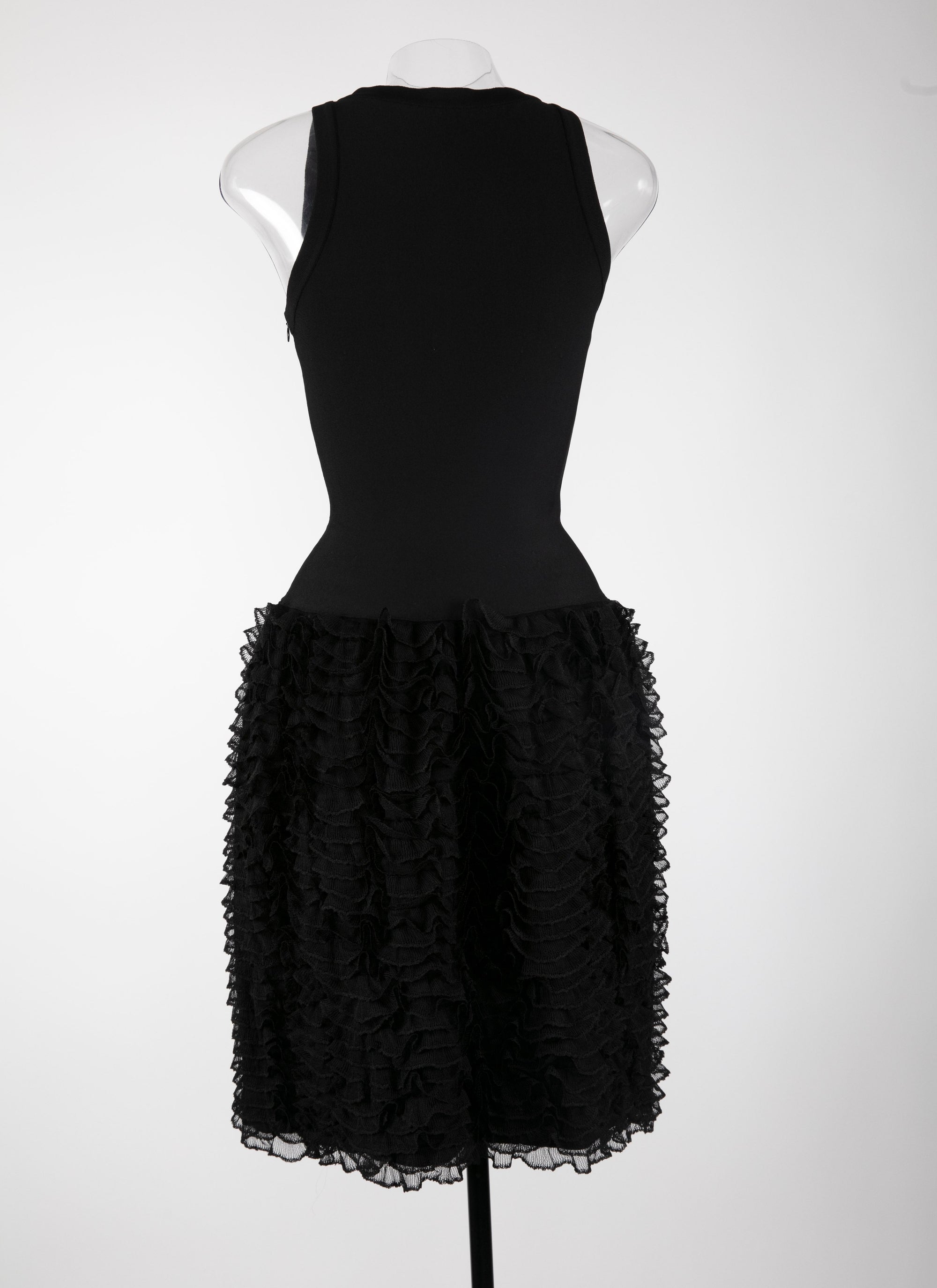 Robe sans manches Houpette - Noir