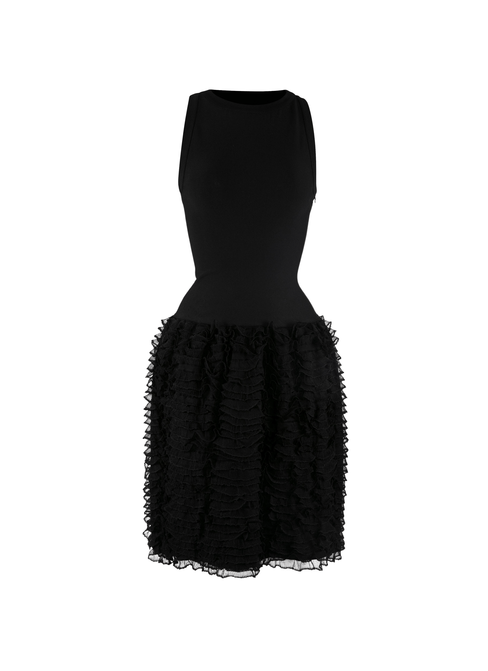 Robe sans manches Houpette - Noir
