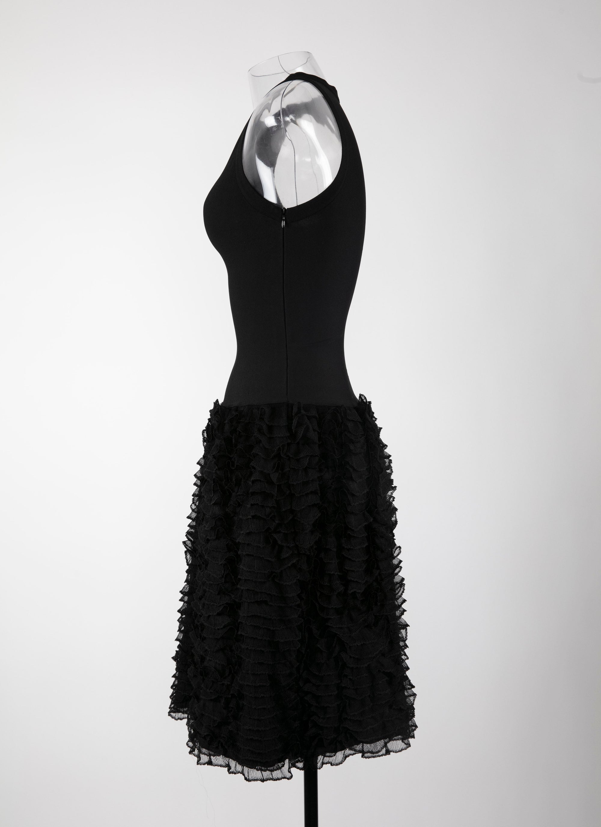 Robe sans manches Houpette - Noir