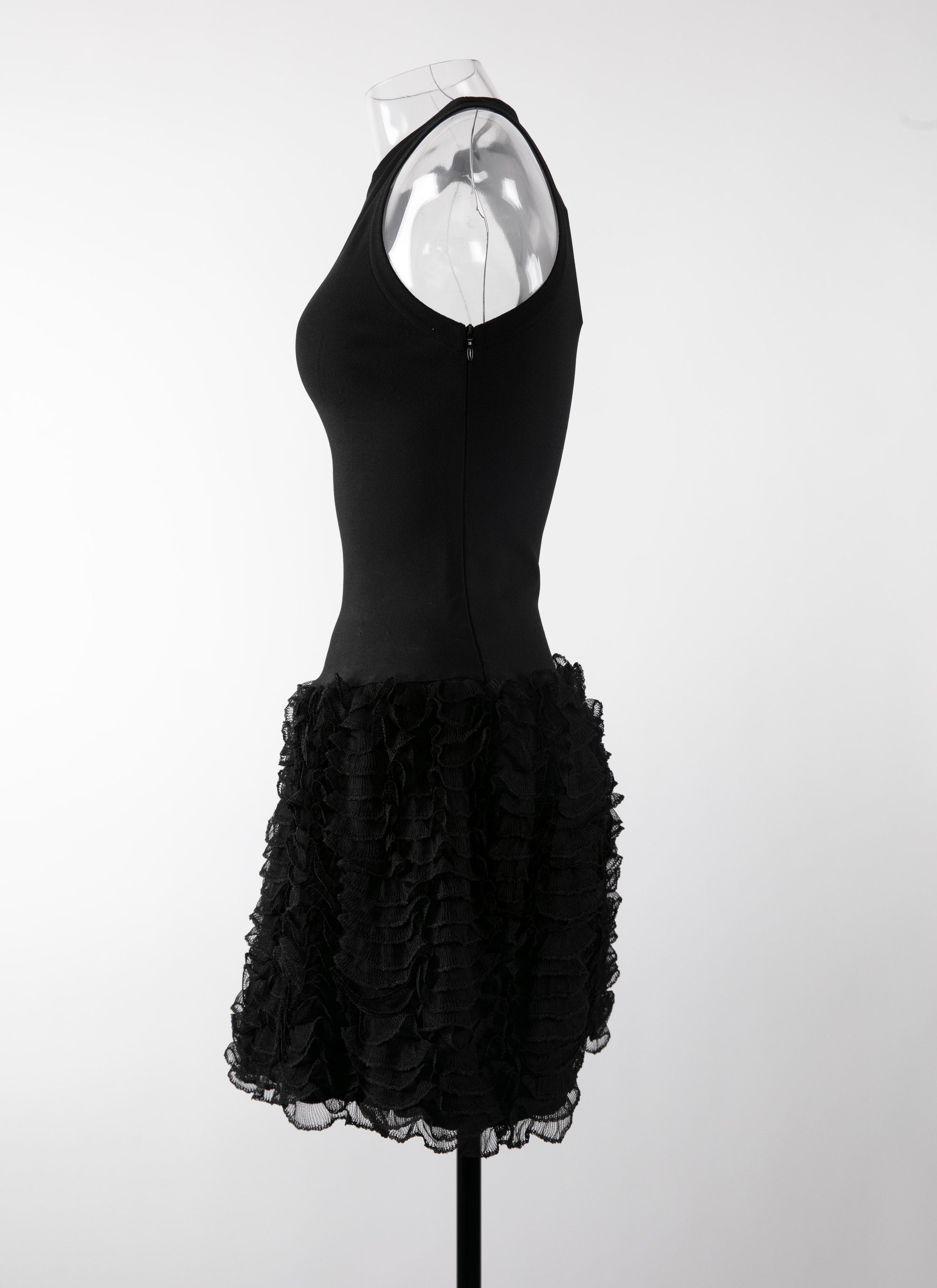 Houpette sleeveless mini dress - Black intense