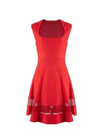Mansart knitted sleeveless dress - Scarlet