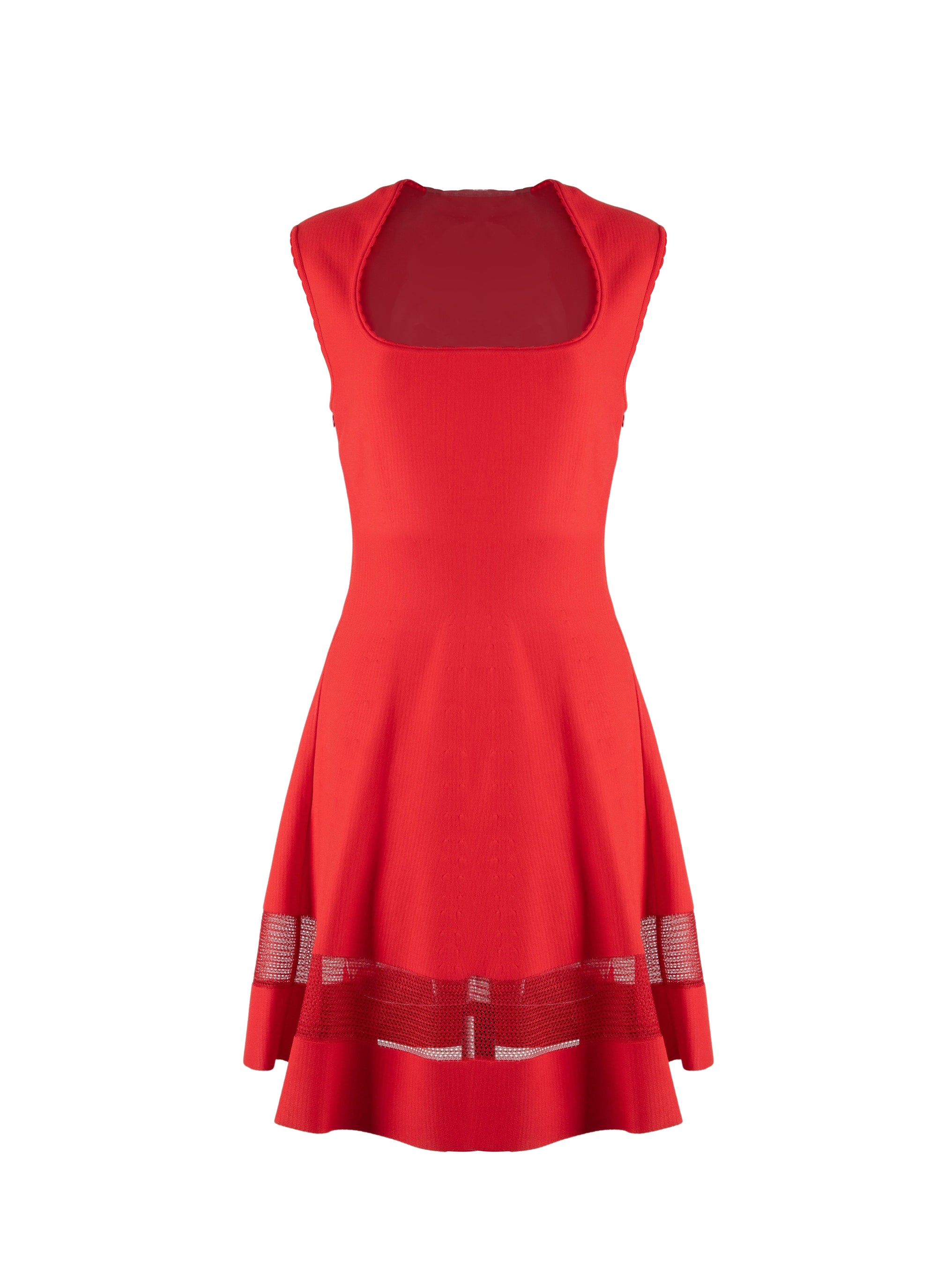 Mansart knitted sleeveless dress - Scarlet