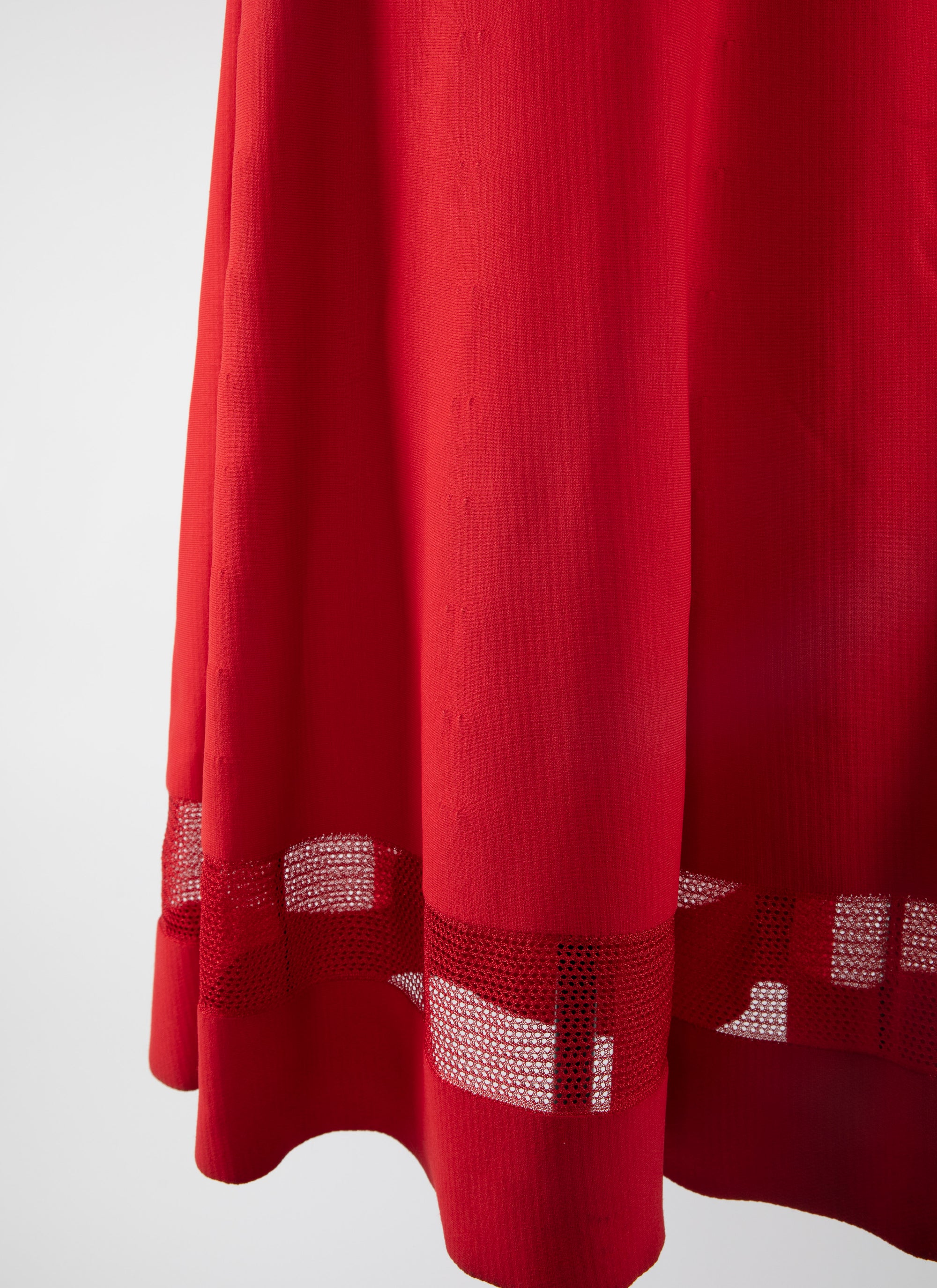 Sleeveless dress with sheer detail - Scarlet