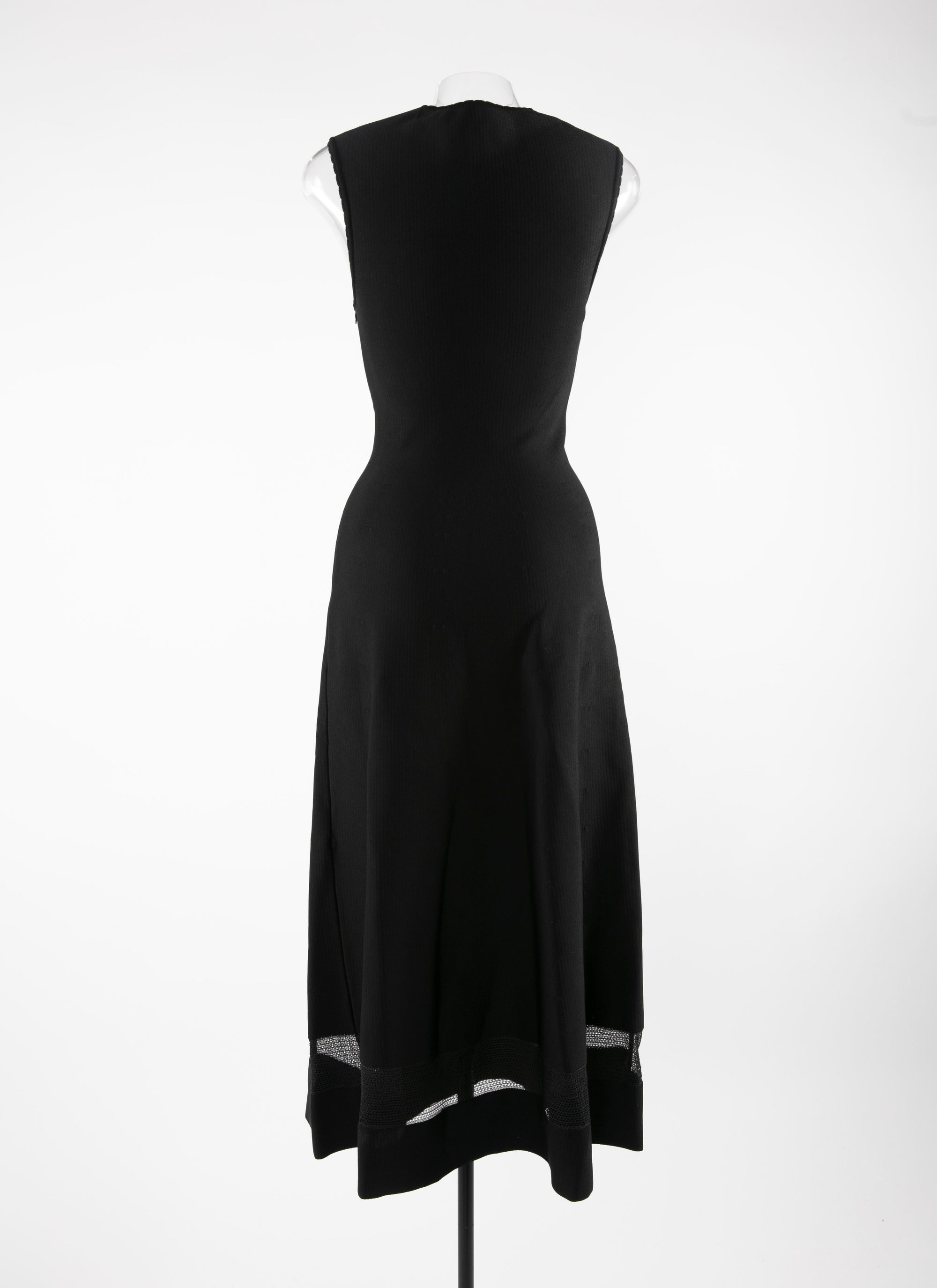 Sleeveless dress with sheer detail - Black intense