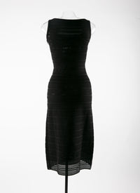 Sleeveless maxi dress - Intense Black