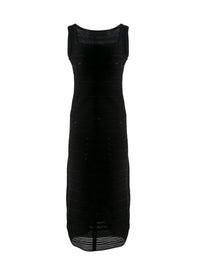 Sleeveless maxi dress - Intense Black
