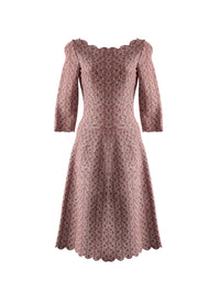 Robe à manches 3/4 Camée - Noisette