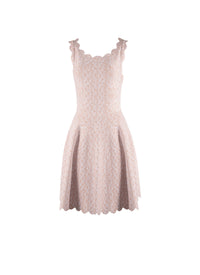 Mesh camée sleeveless dress - Flesh Pink