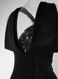 Vestal sleeveless dress - Black intense