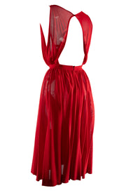 Robe courte avec décolleté en V plongeant et dos nu - Ecarlate