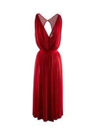 Robe courte avec décolleté en V plongeant et dos nu - Ecarlate