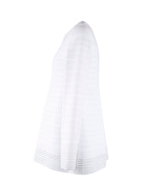 Long Sleeve Knitted Brocade Sweater - White