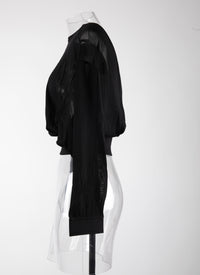Long-sleeved knitted goddess jumper - Black intense