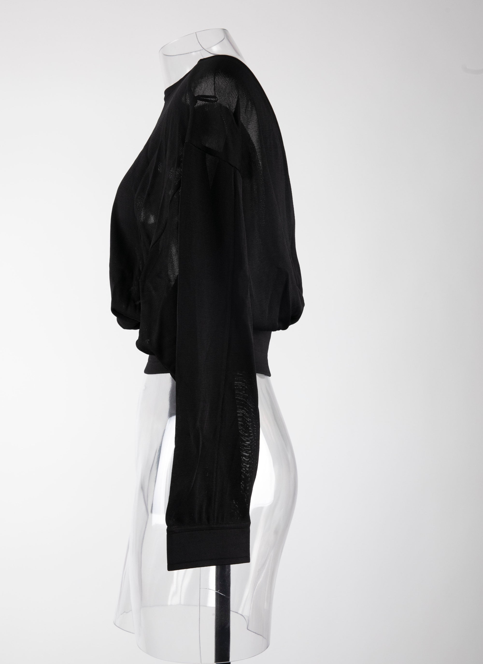 Long-sleeved knitted goddess jumper - Black intense