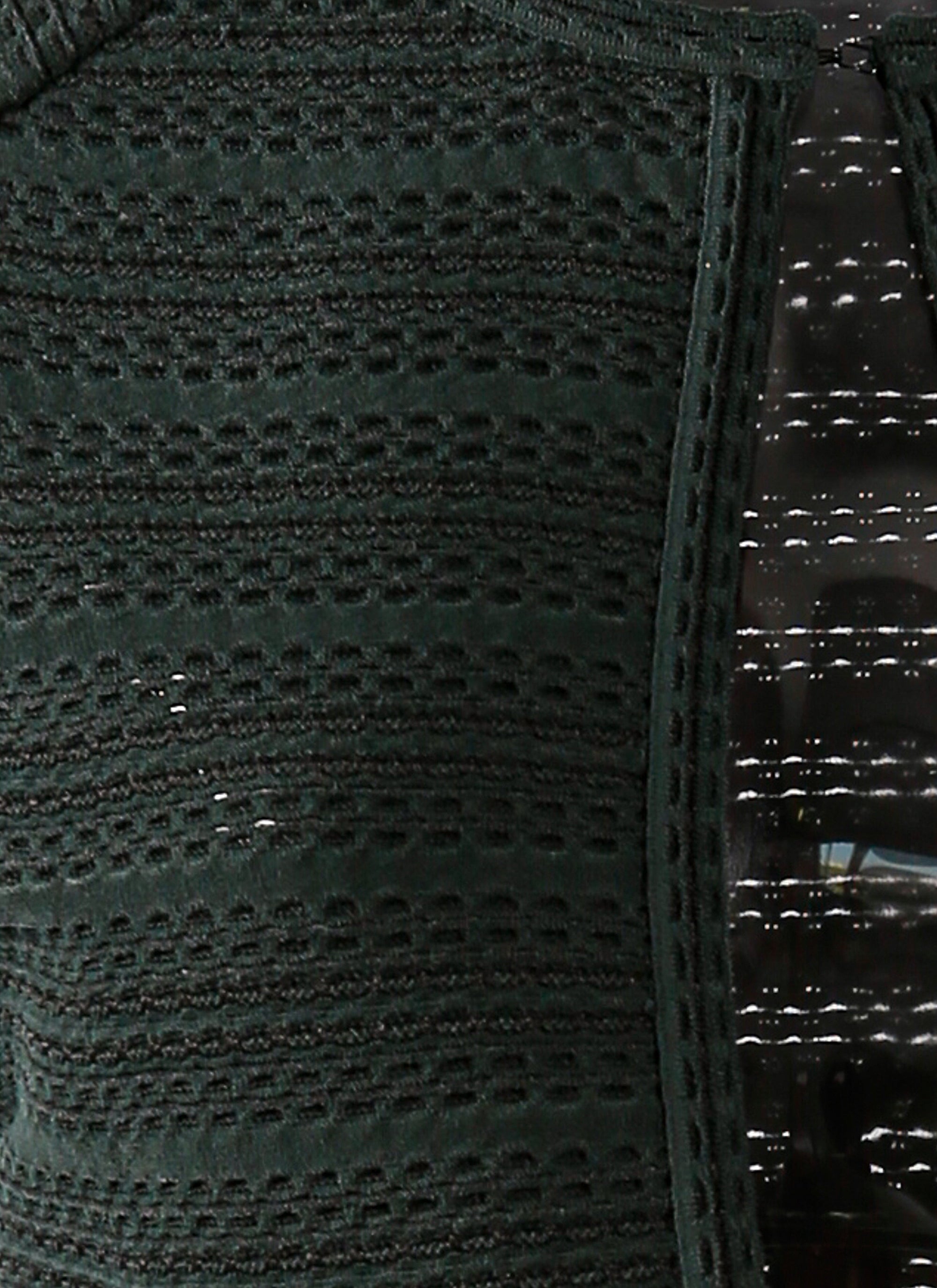 Knitted Brocade short sleeve cardigan - Imperial Green