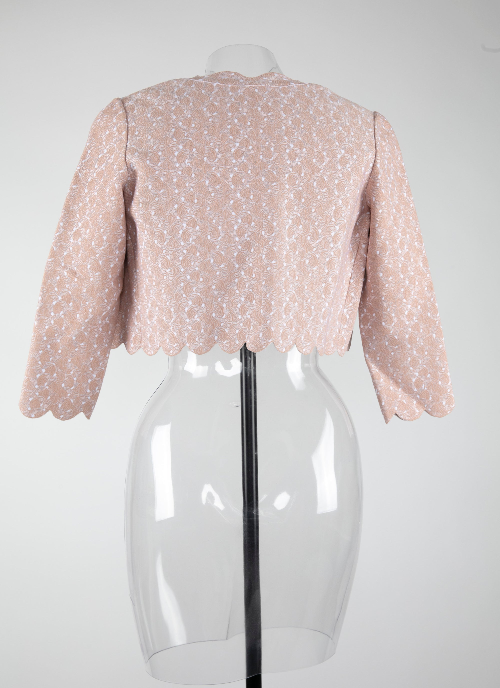 Knitted Camée long sleeve cardigan - Flesh Pink