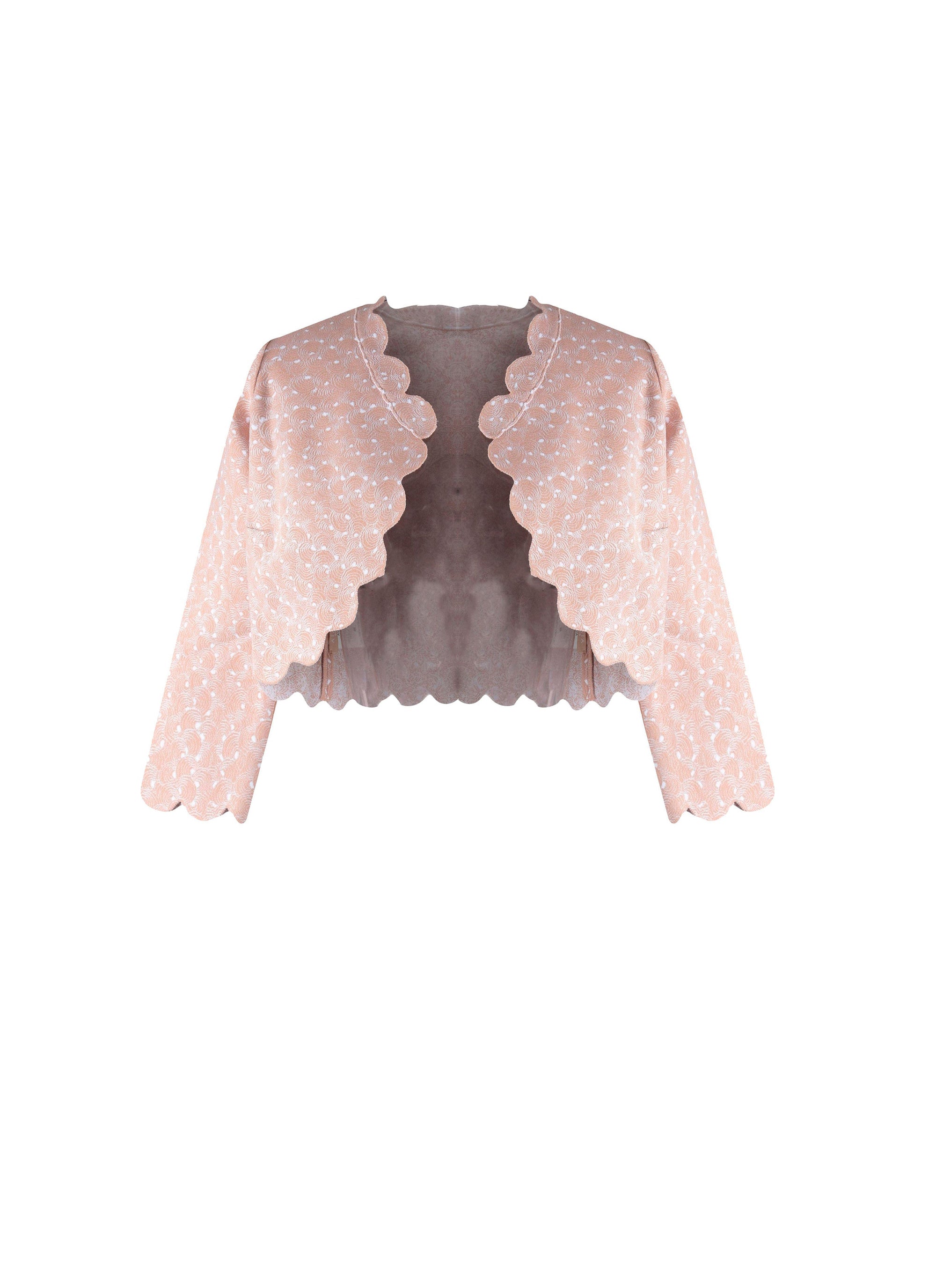 Long Sleeve Camée Knitted Cardigan - Blush Pink