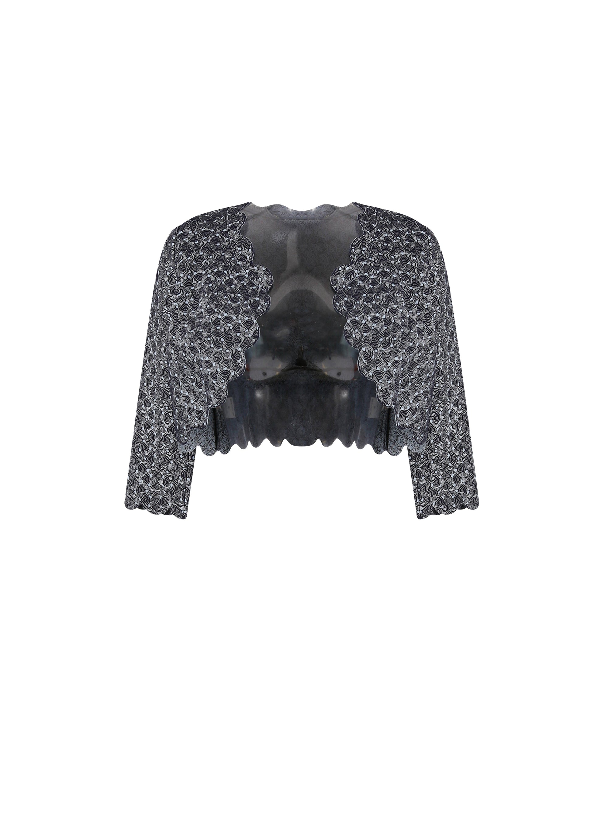 Long Sleeve Camée Knitted Cardigan - Nuit