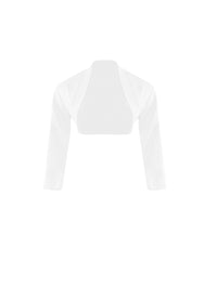 3/4 Sleeve Trianon Knitted Bolero - White