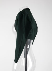 Knitted Trianon 3/4-sleeve bolero - Imperial Green