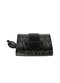 Simone leather clutch bag - Black intense