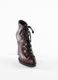 130 leather ankle boots - Bordeaux