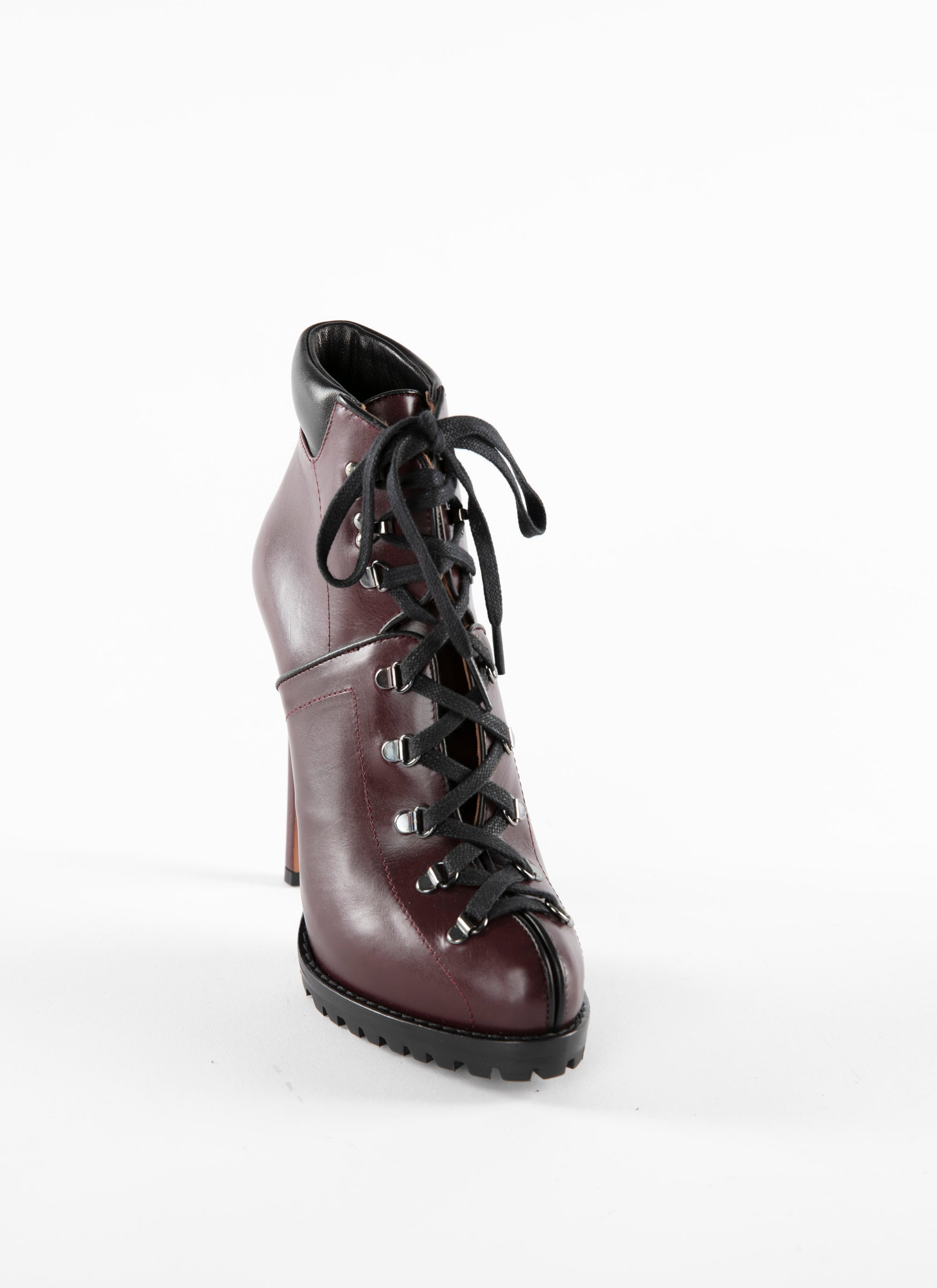 130 leather ankle boots - Bordeaux